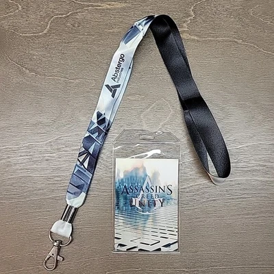 Assassins Creed UNITY Abstergo Industries Cordón para el cuello Soporte para insignia de identificación Juego de rol Foto 1 de 4