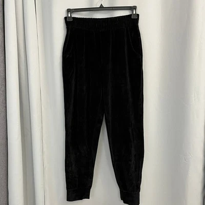 Rue21 женщин M черный вельвет велюр бегунов уютный Loungewear брюки - Изображение 1 из 4