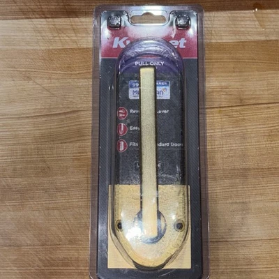 НОВЫЙ квадратный атласный латунный дверной рычаг Kwikset Halifax для прохода зала/шкафа - Изображение 1 из 4