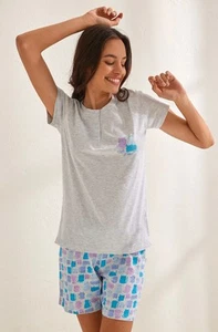 Il Cranchio Lady Women's Short Sleeve Cotton Jersey Pyjamas GP5100 - Picture 1 of 2