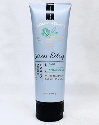 1 Bath & Body Works STRESS RELIEF SAGE CEDARWOOD Body Cream Lotion 8 oz - Image 1 of 2