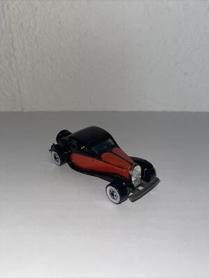 De colección 1980 Hot Wheels Negro Rojo '37 Bugatti Royale Blanco Ruedas de Pared Malasia Foto 1 de 4