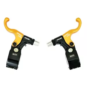 Dia-Compe Tech 99DS Gold Finger Track / BMX / Fixie Brake Levers Pair In Gold - Picture 1 of 1