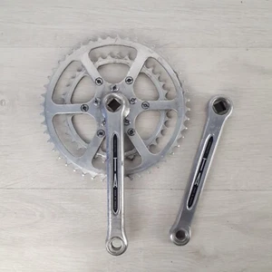 Pédalier Spécialité TA Dural Forgé Cégédur France vélo vintage bicycle crankset - Foto 1 di 11