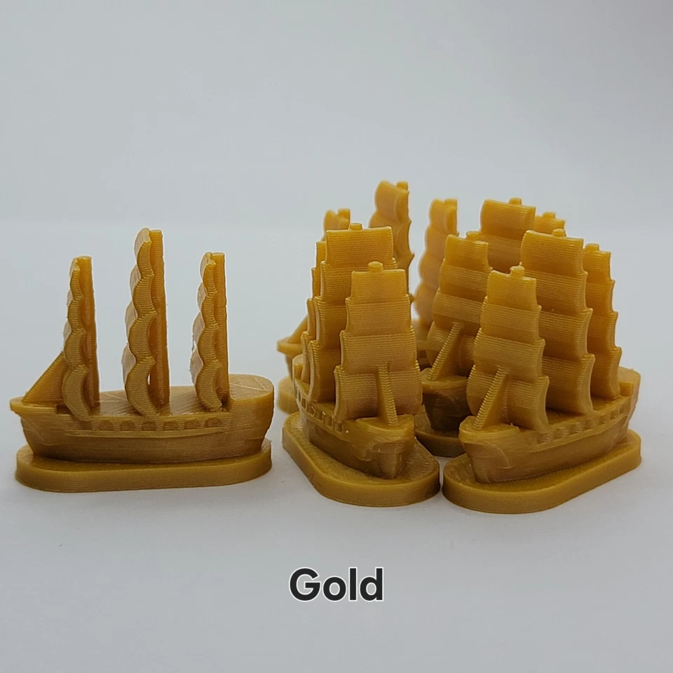 Escolha uma cor - Pacote com 5 fichas de jogo de navio pirata peões - Modelo nº. 17 - Imagem 1 de 1