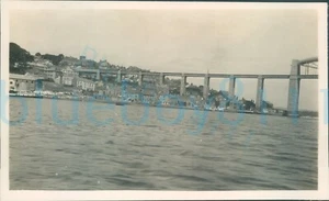1927 original Photo Saltash Cornwall Bridge from Ship 5.5x3.5" - Foto 1 di 2