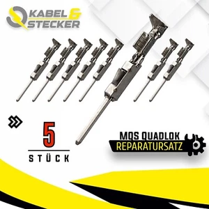5er Set - MQS Quadlok Stift Stecker Crimpkontakt PIN 0,50 - 0,75mm² Fakra MOST - Bild 1 von 2
