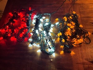 6 Strings Christmas lights Outdoor Led C7 Bulbs - Picture 1 of 4