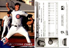 Mitch Atkins 2007 Choice Daytona Cubs #2 Card *AutographDen*
