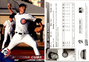 Mitch Atkins 2007 Choice Daytona Cubs #2 Card *AutographDen*