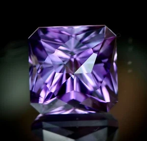 brilliant custom cut radiant amethyst 5.86ct - Picture 1 of 4