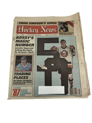The Hockey News 30 de enero de 1987 Vol 40 No. Mike Bossy New York Islanders NHL 18 Foto 1 de 4