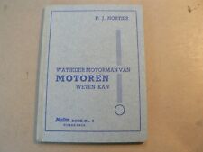1944 WAT IEDER MOTORMAN VAN MOTOREN WETEN KAN  MOTOR-BOEK NO 3 NORTIER BMW DKW