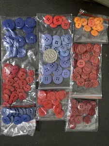 Buttons mixed colours-150+ Buttons- Packed Separately Craft Sewing - Picture 1 of 4