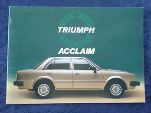 Triumph Acclaim Prospekt 1982 - Bild 1 von 8