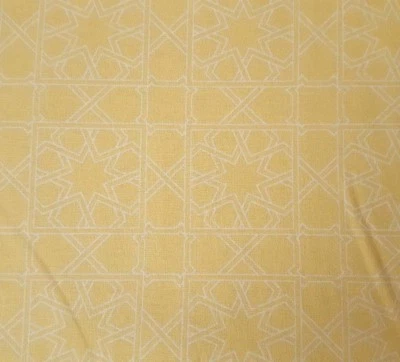 Fine Spun BTY Casey York Marcus Brothers Tesserae White Yellow  - Image 1 of 3