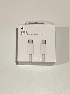 VÉRITABLE câble de charge tissé Apple USB-C vers USB-C 240 W 2 m MU2G3AM/A BOITE OUVERTE - Photo 1 sur 3