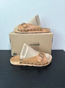 Scarpa Kalso Earth SERENITY misura 9,5 tacco negativo sandalo donna pelle cognac - Foto 1 di 11