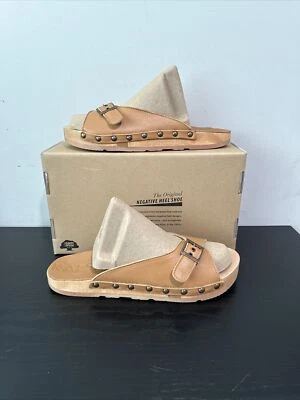 Kalso Earth Shoe SERENITY Size 9.5 Negative Heel Women Cognac Leather Sandal - Image 1 of 4