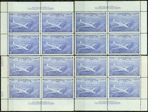 CANADA-1946–SPECIAL DELIVERY AIRMAIL  STAMPS  MATCHED SET OF 4 PL #1 BLOCKS-VF** - Bild 1 von 1