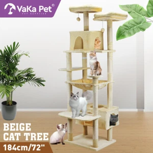 VaKa 184cm Road Cat Tree Tower Scratching Post Scratcher Condo with Big Hammock - Picture 1 of 9