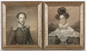 Carl Burggraf "Karl Friedrich Theodor von Reitzenstein and his wife" 1833 - Picture 1 of 12