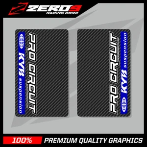 KYB UPPER FORK DECALS MOTOCROSS GRAPHICS MX GRAPHICS PROCIRCUIT CARBON BLUE - Picture 1 of 1