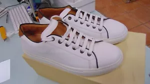 J.J GENUINE LEATHER SNEAKERS NEW COLL. 40 WHITE 320.00 CART. I - Picture 1 of 6