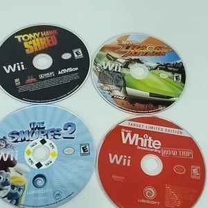 Nintendo Wii Games Lot of 4 Bundle Track Attack Tony Hawk Shaun White Smurfs 2  - Picture 1 of 5