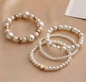 4 Stck. Böhmische Kunstperlen Vorsteckbar Armband Set - Bild 1 von 6