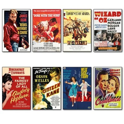 DISNEY Vintage classic film poster fridge magnets set of 8 flexible magnets No.1