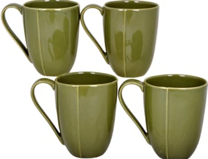 DIANE VON FURSTENBERG DVF Juego de tazas de café de té verde aguacate con guijarros/4 nuevas - Imagen 1 de 5
