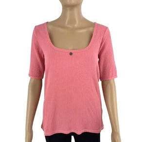 ODD MOLLY Women Pink Exquisite Short Sleeves Top Size 2 / M - Picture 1 of 9