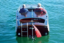 1961 GOLDSBROUGH 17' Timber Wooden Ski Boat 2 Cockpit RARE CLINKER HULL