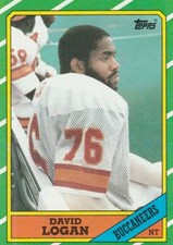 1986 TOPPS DAVID LOGAN #381 TAMPA BAY Bucs BUCCANEERS Pittsburgh Pitt Panthers