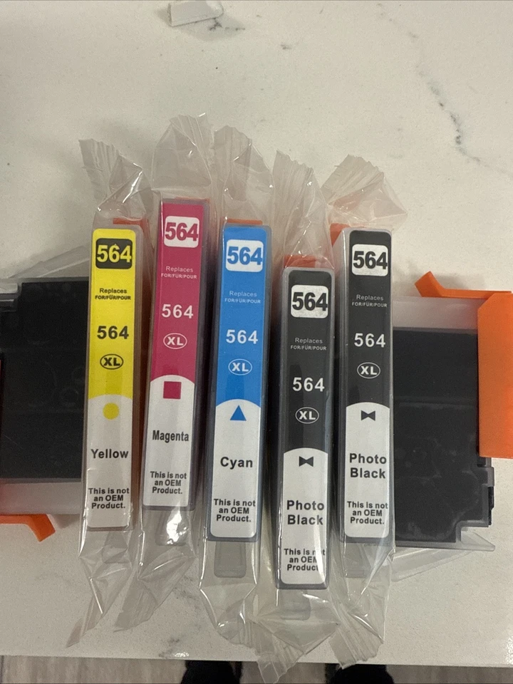 Printer Ink Cartridges For HP 564XL Photosmart The 5 Ink Cartridges In Picture - Image 1 of 1