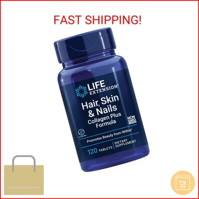 Fórmula Life Extension Colágeno Plus para Cabello, Piel y Uñas - Promueve el Colágeno y Ke Foto 1 de 2