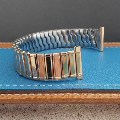 16mm 18mm 19mm 12k Gold Filled Gemex Gondolier Unused 1950s Vintage Watch Band - Image 1 of 4