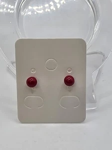 Rote Kugel Ohrstecker - Bild 1 von 3