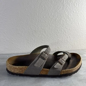 Birkenstock Women's Nobuck Sandals Size 9 (EU 40) Mocha Thong - Picture 1 of 8
