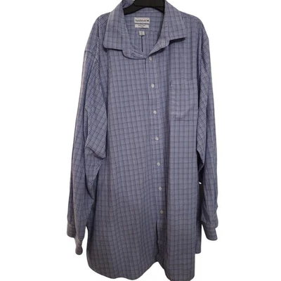 Saddlebred Shirt Men's 3XLT Big Man Navy Check Long Sleeve Button Down - Image 1 of 3
