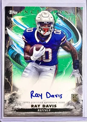 2024 Topps Inception Ray Davis RC On Card Autograph Green #RA-RD /150 BILLS - Image 1 of 2