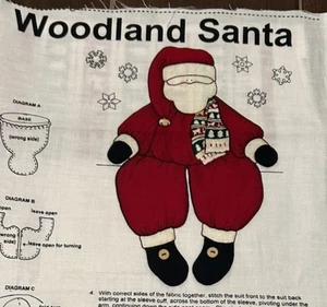 De Colección Cranston Woodland Santa Estante Cuidador Panel de Tela Navidad Hágalo Usted Mismo País - Imagen 1 de 5