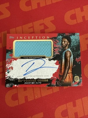 TOPPS INCEPTION OVERTIME ON CARD AUTO PATCH CARD DEVONTES COBBS 9/25 - Image 1 of 4