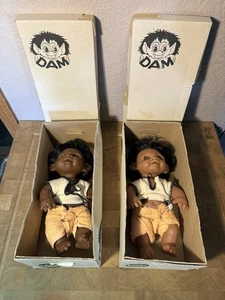 Pair of DAM Norfin Troll Dolls Baby Boy and Girl Anatomically Correct W/ Boxes - Picture 1 of 9