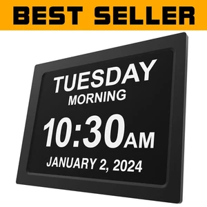 Large Digital Dementia Clock with Day & Date: Easy Setup & Adjustable Features - Picture 1 of 8