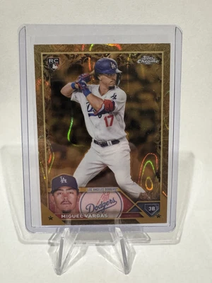 2023 Topps Gilded Collection Miguel Vargas RC Gold lava /10 - Image 1 of 3