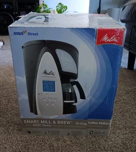 Melitta Smart Mill & Brew Coffee Maker Grinder 10 Cup w/MSN Direct (ME1MSB) New - Picture 1 of 8