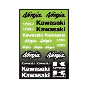 Motorcycle Sticker Decal Sheet Ninja 48 x 32cm White Black High Tempearture - Picture 1 of 1