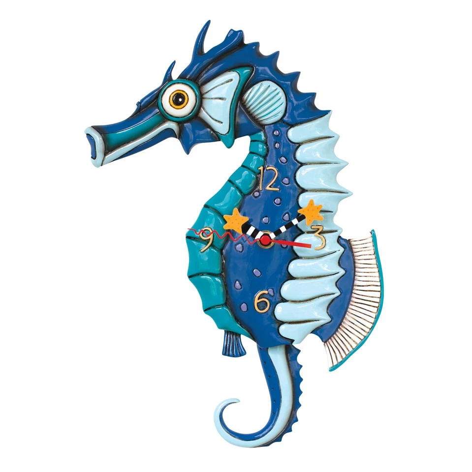 ALLEN DESIGN WALL CLOCK  P1468  "SALTY SEAHORSE" - Image 1 of 1